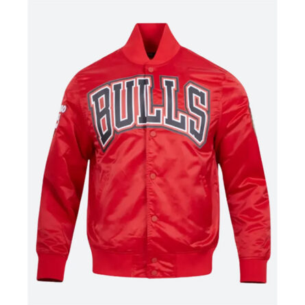 Men Chicago Bulls Satin Varsity Jacket
