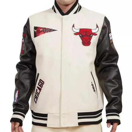 Chicago Bulls White & Black Jacket