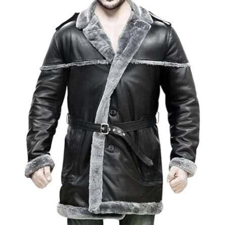 RAF Aviator B3 Black Real Leather Coat