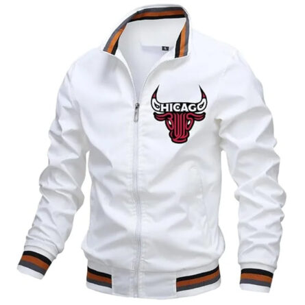 White Chicago Bull Basketball Jacket