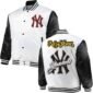Premium Design & Materials: ✨ High-Quality Satin Fabric – Smooth, lightweight, and breathable with a luxurious sheen for a polished finish. ⚾ Contrasting Color Blocking – Bold black body with crisp white sleeves for a striking retro baseball aesthetic. 🏆 Embroidered NY College Lettering – Intricate stitching on the chest for a premium, team-inspired look. 🔒 Snap Button Closure – Secure fit with a clean, streamlined front. Comfort & Fit: ✔ Ribbed Collar, Cuffs & Hem – Stretchy and snug for a comfortable, adjustable fit. ✔ Lightweight & Breathable – Ideal for layering in spring, fall, or cool summer evenings. ✔ Relaxed Yet Tailored Silhouette – Designed for a classic bomber jacket fit—slightly loose but still stylish.