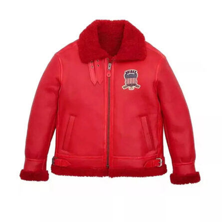 Avirex Red B3 Shearling Fur Leather Jacket