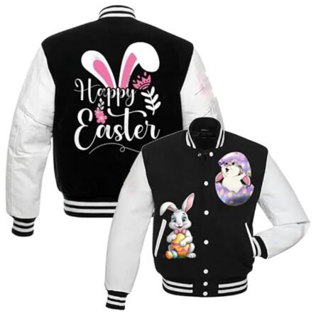 Easter Bunny Holiday Varsity Jacket