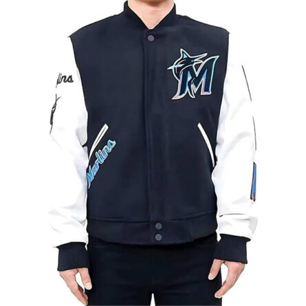 Men College Miami Lettermen Varsity Jacket