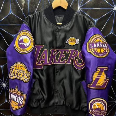 Men National Lakers Bomber Varsity Jacket