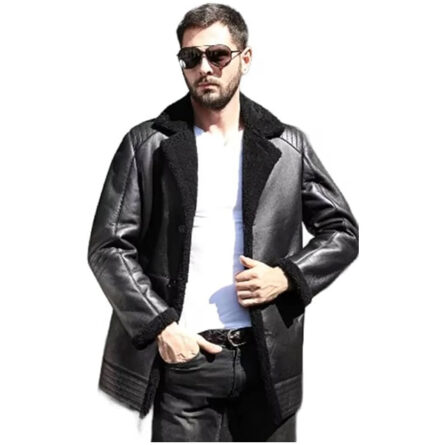 RAF Aviator B3 Black Fur Leather jacket