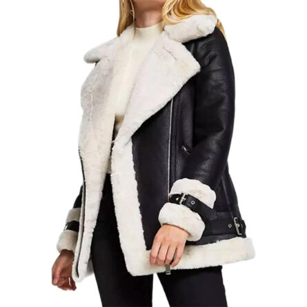 Women's RAF Aviator B3 Leather Fur jacket
