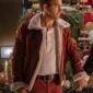 Ryan Reynolds-inspired Spirited leather jacket featuring real leather material, faux fur collar, front zipper closure, and a stylish winter-ready design.