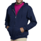 Navy blue zip-up fleece hoodie inspired by Eleven from Stranger Things