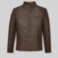 Men's Real Leather Jacket Stand Collar Leather Jacket Motorcycle Leather Jacket Cafe Racer Premium Leather OuterwearJacket