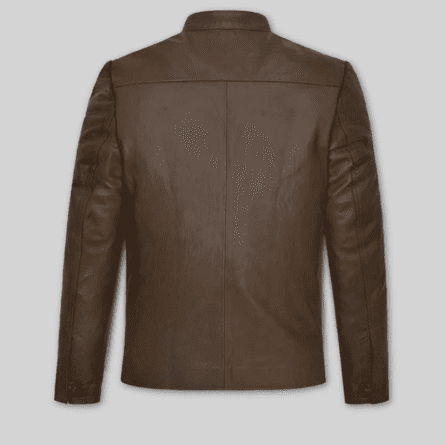 Men's Real Leather Jacket Stand Collar Leather Jacket Motorcycle Leather Jacket Cafe Racer Premium Leather OuterwearJacket